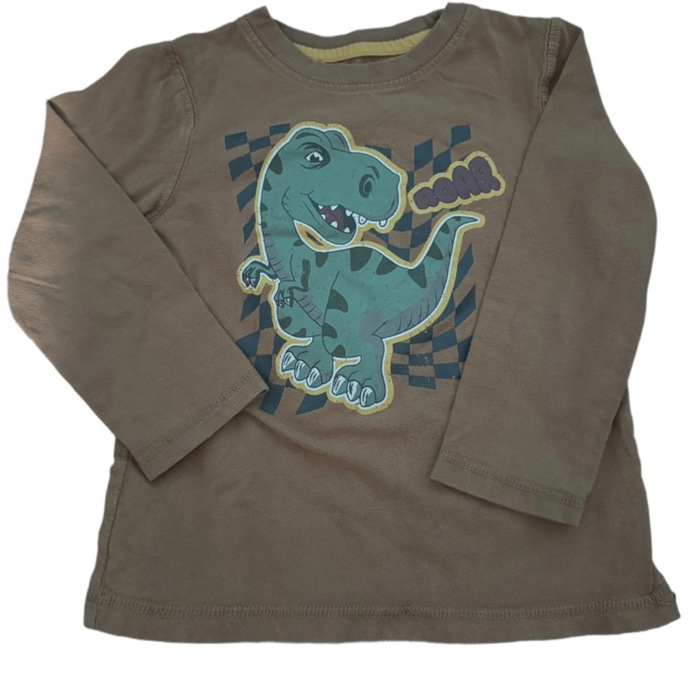 2/10$ Toddler Boy 5T Long Sleeve Top (with Dino design)